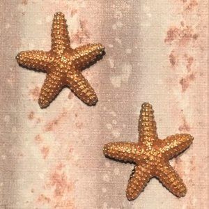 Vintage Gold Starfish Earrings